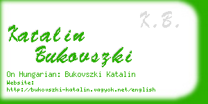 katalin bukovszki business card
